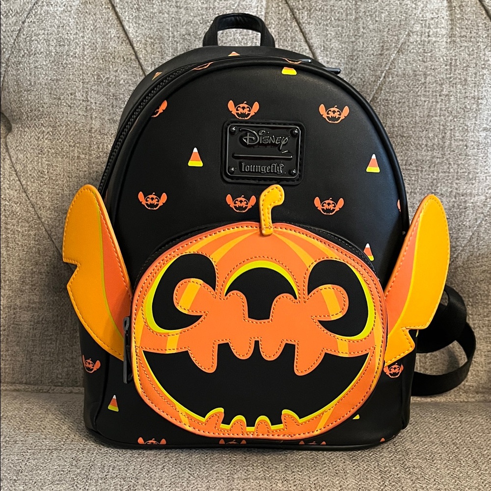 Loungefly Stitch Pumpkin Mini Backpack
